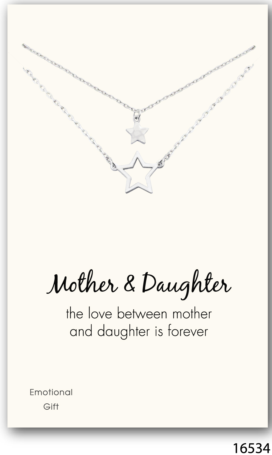 Mother\\\'s and daughter\\\'s stars silver pendant